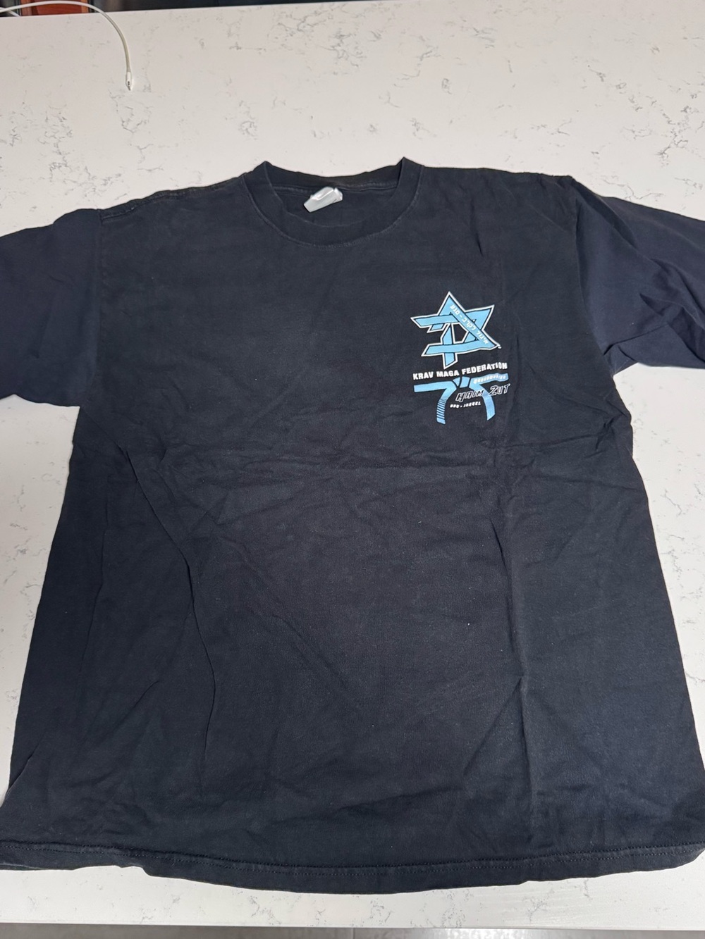 Men's Black Graphic Tee krav Maga federation